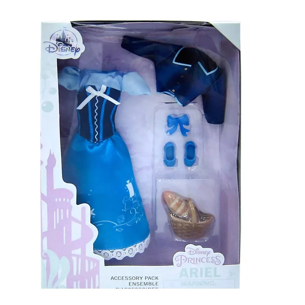 Set Accessori Bambola Ariel Disney Store 3 Set Accessori Bambola Ariel Disney Store